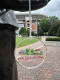The University of Alabama Skyline Glass Christmas Ornament
