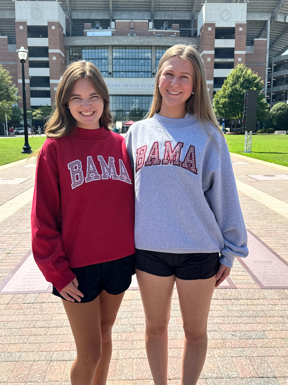 Gingham Bama Proweave Mock Neck Sweatshirt
