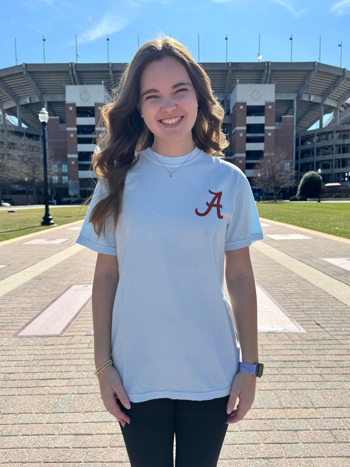 University of Alabama Athletic Seal Light Blue Comfort Color Short Sleeve T-Shirt