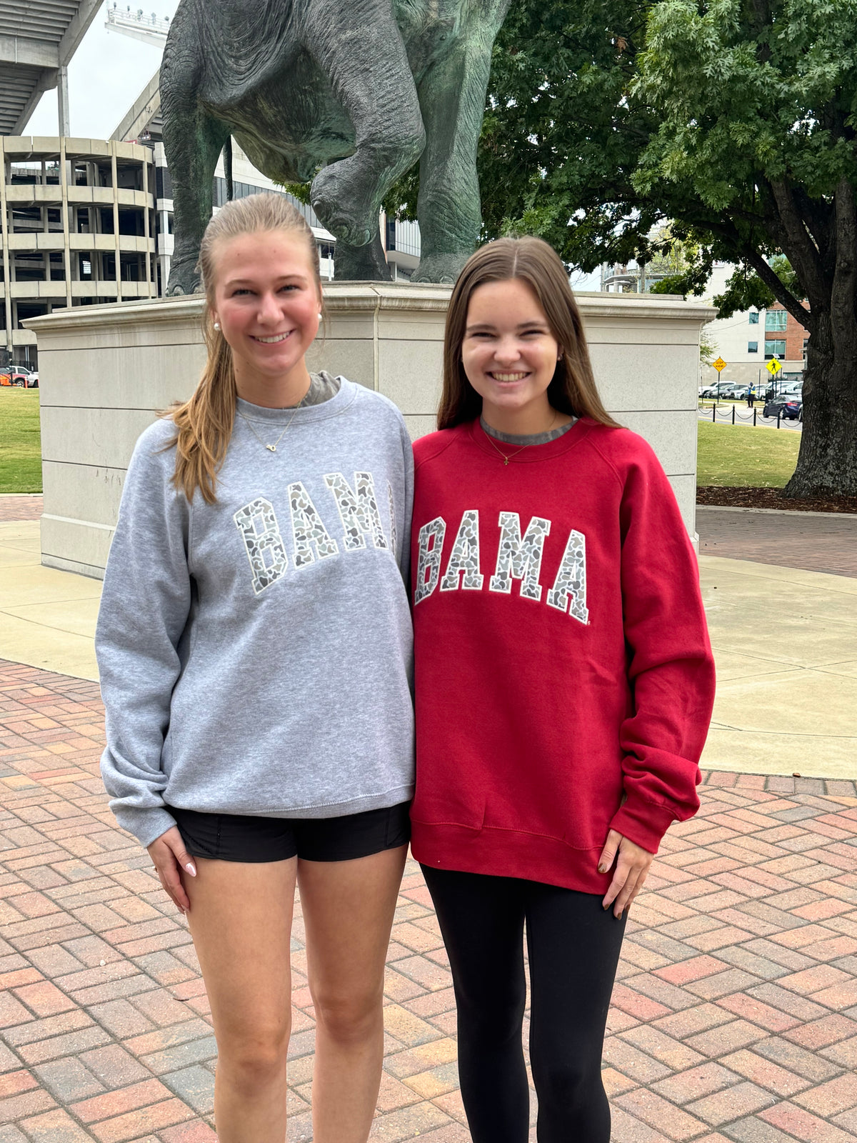Camo Bama Applique Crewneck Sweatshirt