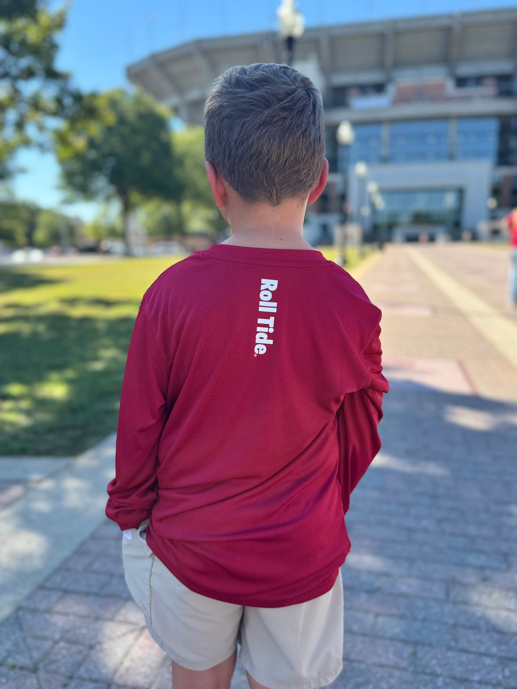 Youth Alabama/Pachyderm Long Sleeve Performance Tee
