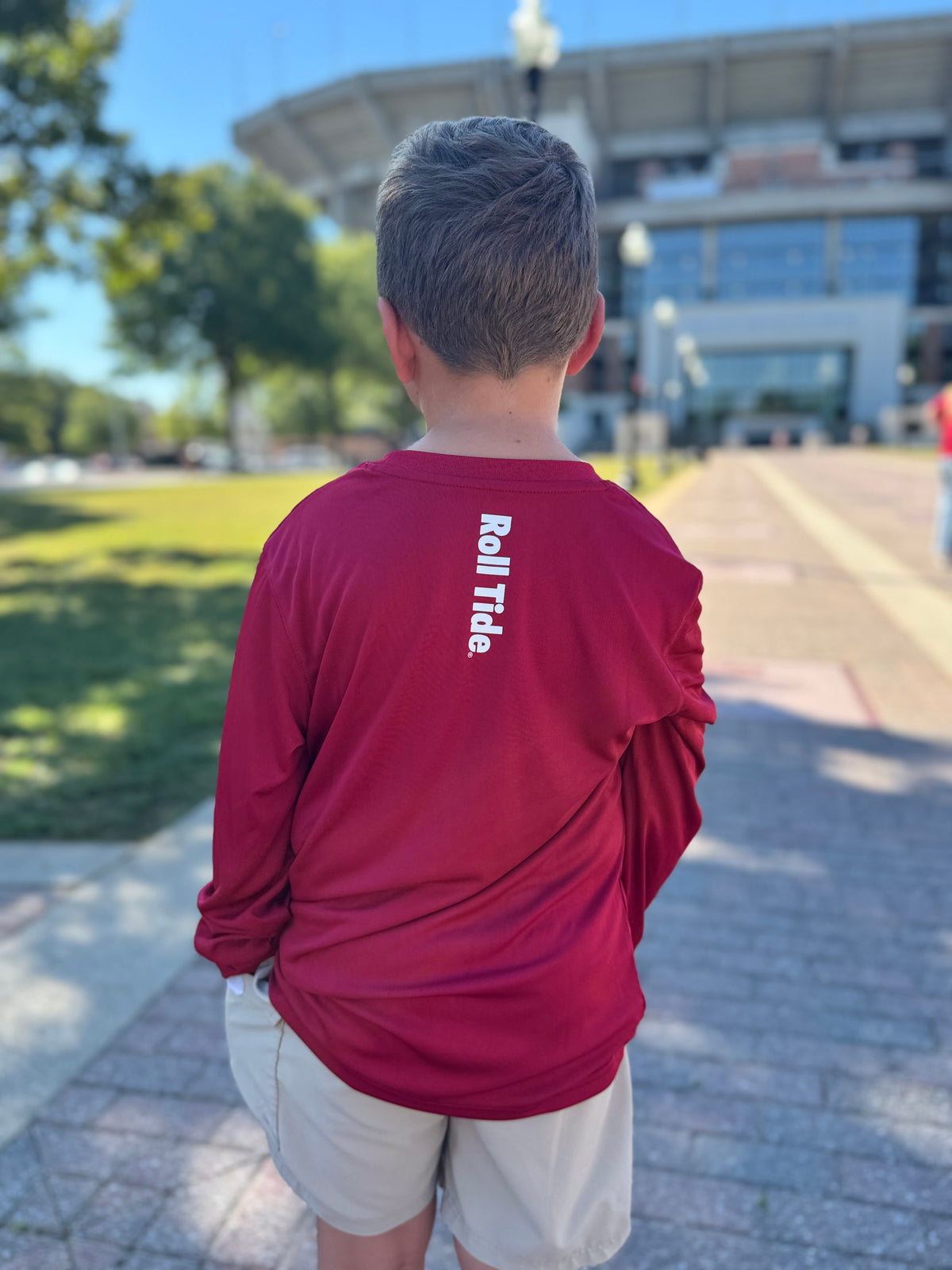 Youth Alabama/Pachyderm Long Sleeve Performance Tee