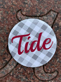 Gingham Tide Gameday Button