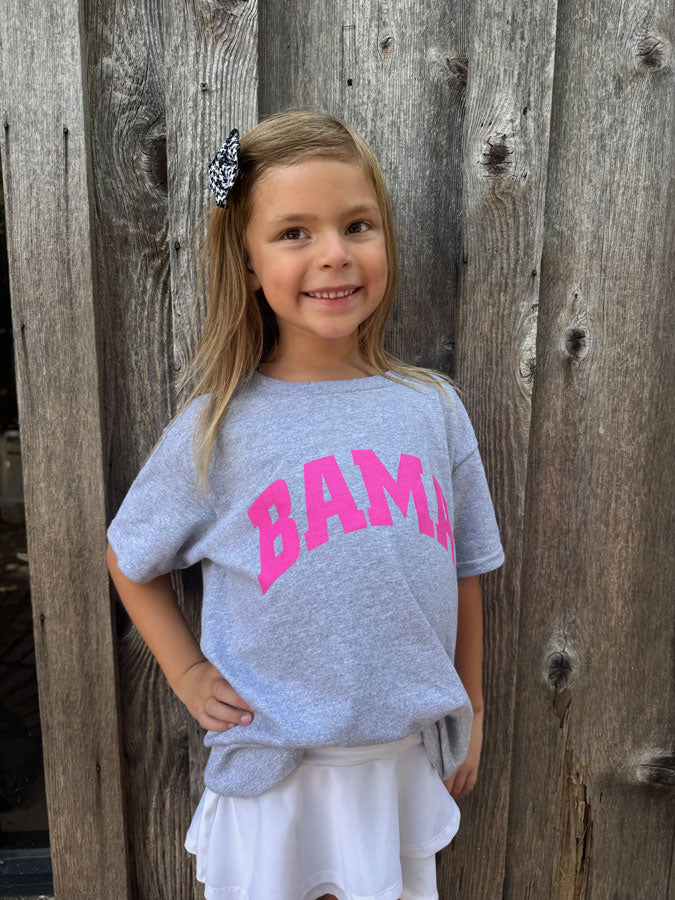 Youth Hot Pink Ink Bama Short Sleeve T-Shirt