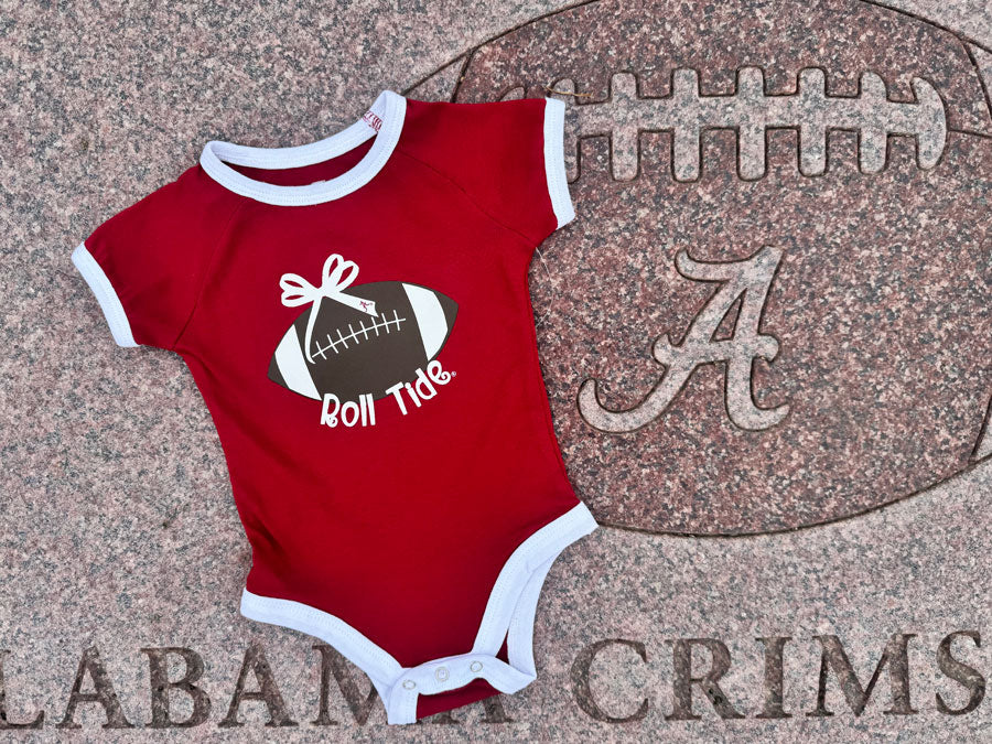 Football Bow/Roll Tide Infant Onesie