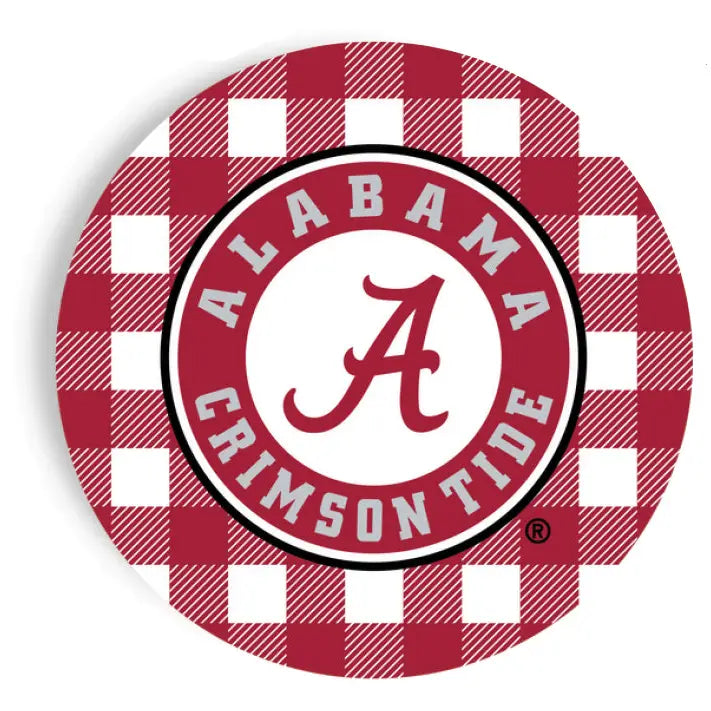Athletic Seal/Gingham 9 inch Paper Plate Pack of 10