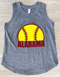 Youth Alabama Softball Tank Top