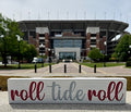 Roll Tide Roll 12" Table Top Wood Block