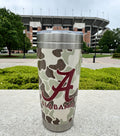 Script A Camoflage 20oz Stainless Tumbler