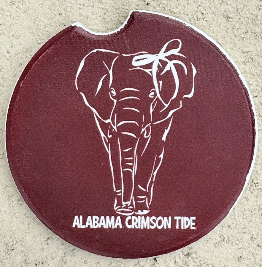 Walking Elephant/Alabama Crimson Tide Car Coaster