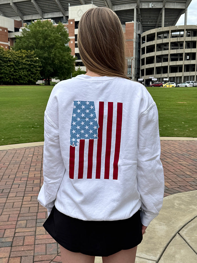 State of Alabama Patriotic Crewneck Sweatshirt