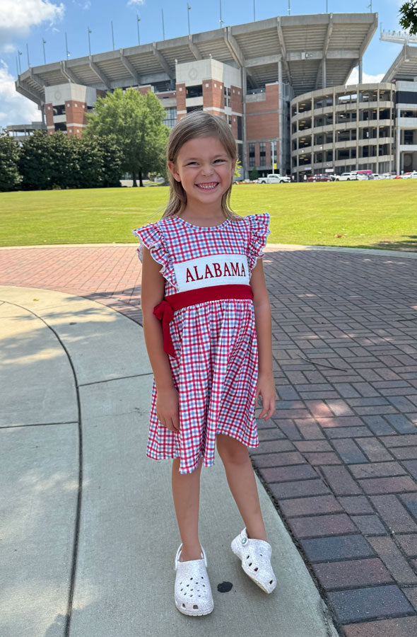 Alabama Smocked Gingham Dress