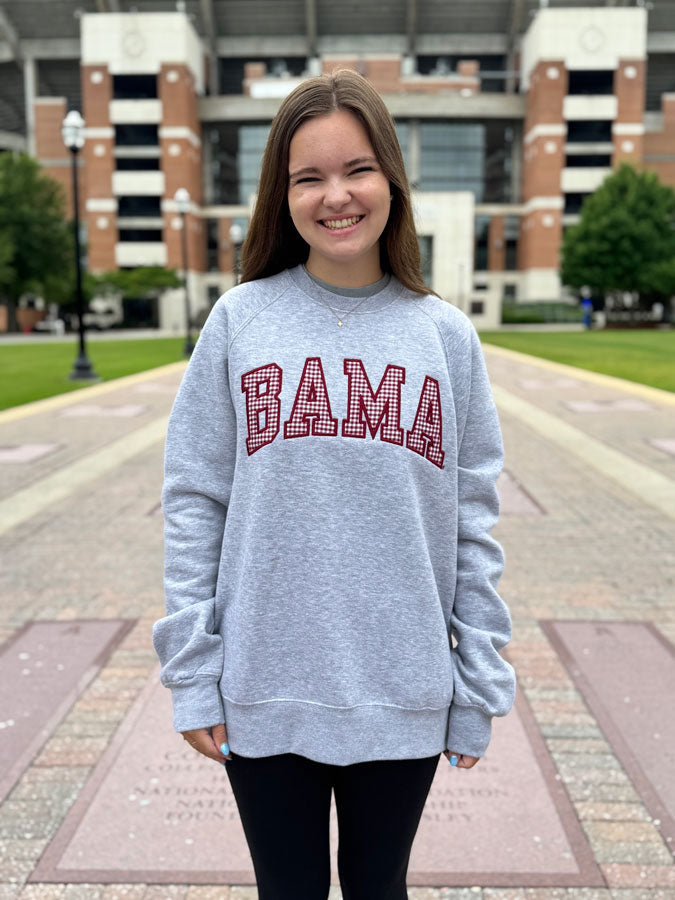Bama Gingham Crewneck Sweatshirt