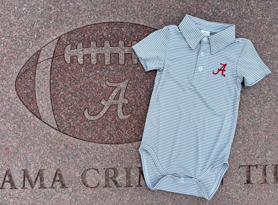 Infant Stripe Polo Onesie