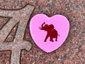 Pachyderm Pink Heart Gameday Button