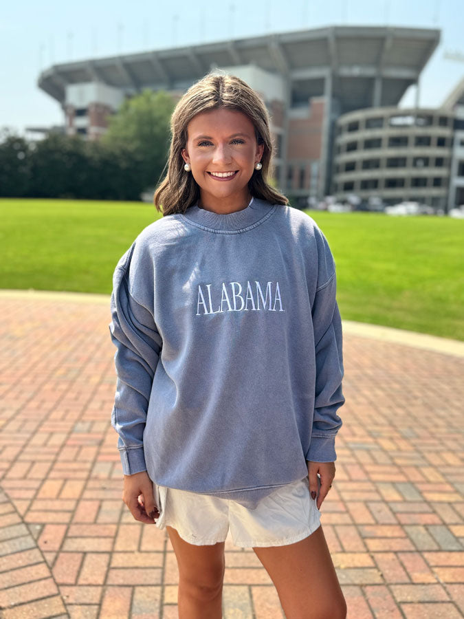 Alabama Embroidered Mock Neck