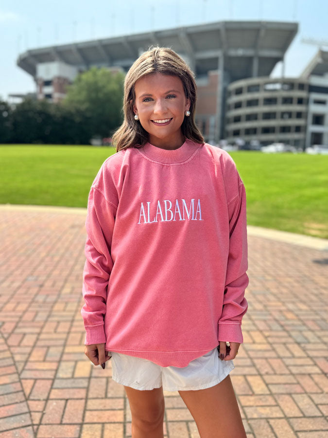 Alabama Embroidered Mock Neck