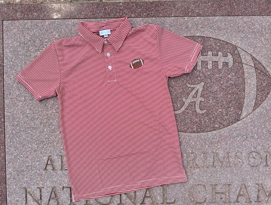 Youth & Toddler Football Stripe Polo