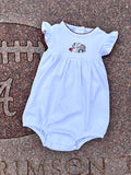 Roll Baby Roll Infant Hand Embroidered Elephant Bubble