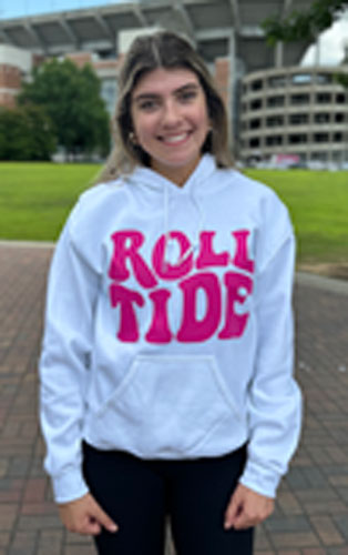 Retro Roll TIde with Hot Pink Ink Hoody