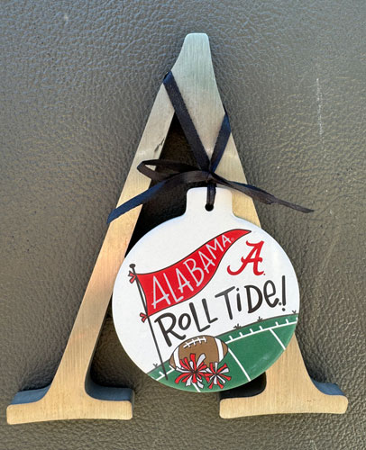 Alabama Pennant/Roll Tide Ceramic Christmas Ornament
