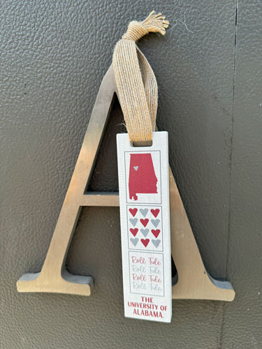 3 Picture Alabama Stick Christmas Ornament