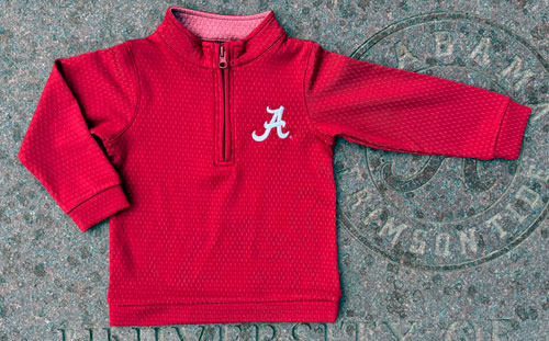 Toddler & Youth Script A Honeycomb Quarter Zip Pullover