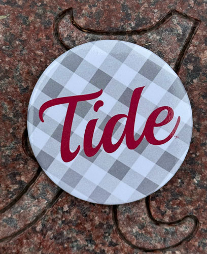 Gingham Tide Gameday Button