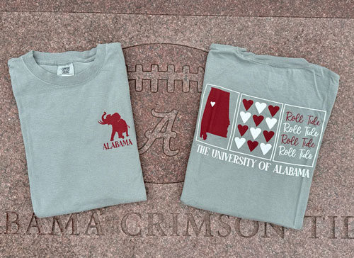 3 Picture Alabama/Heart/Roll Tide Short Sleeve T-Shirt