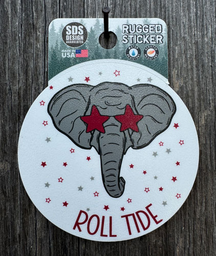 Star Eyed Elephant Rugged Sticker