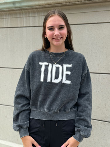 Tide Campus Crop Burnout Fleece