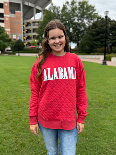 Alabama Quilted Crewneck