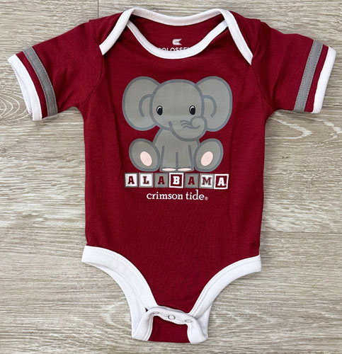 Elephant/Alabama Blocks Infant Onesie