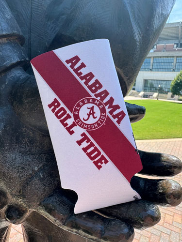 Athletic Seal/Alabama Roll Tide Stripe Slim Can Koozie