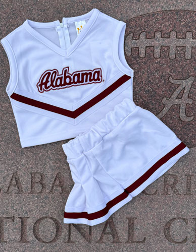 Toddler & Youth White Alabama Cheer Dress