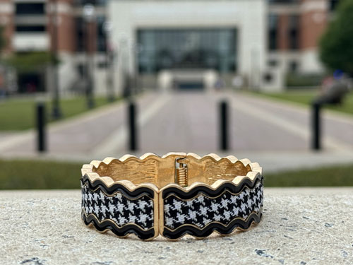 Houndstooth Bangle Bracelet