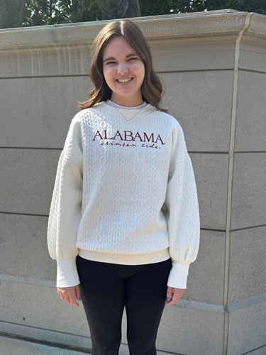 Alabama Crimson Tide Quilted Crew