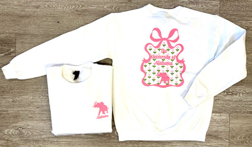 The University of Alabama/Pachyderm Flower Fancy Crewneck Sweatshirt