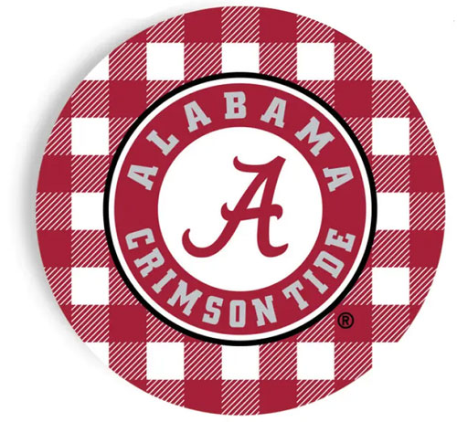 Athletic Seal/Gingham 9 inch Paper Plate Pack of 10