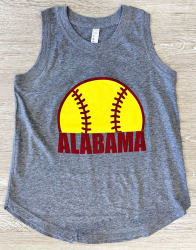 Youth Alabama Softball Tank Top