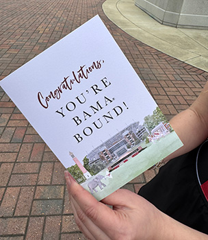 Congratulations, You're Bama Bound Greeting Card