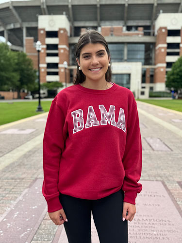 Bama Gingham Crewneck Sweatshirt