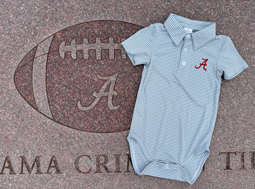 Infant Stripe Polo Onesie
