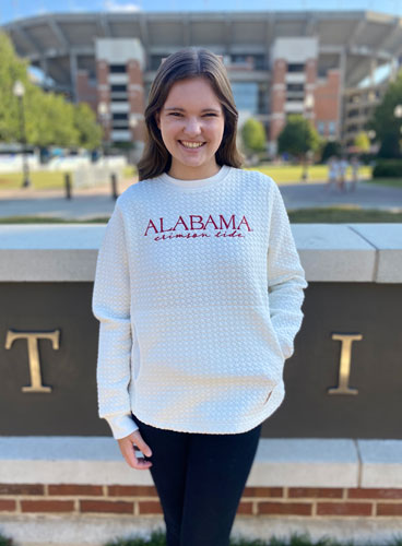 Alabama Crimson Tide Quilted Crew